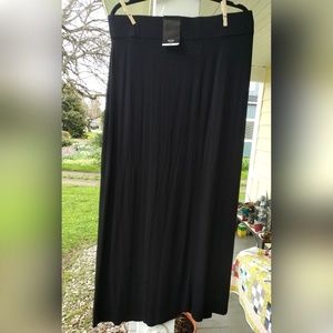A.N.A. Black Maxi Stretch Cotton Maxi Skirt